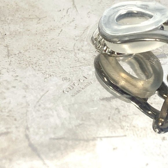 GUCCI Interlocking G Accessories Earrings Metal Silver - Picture 4 of 13